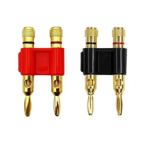 20PCS 4mm Double Banana Plug Test Wire Connector - Solder-Free Lantern Head & Gold Plated Terminal(Red10Pcs Black10Pcs) in Saudi Arabia