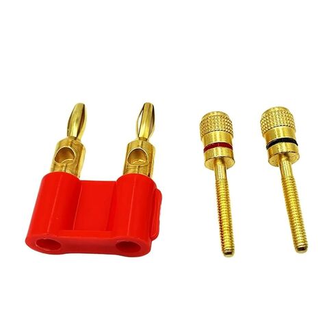 20PCS 4mm Double Banana Plug Test Wire Connector - Solder-Free Lantern Head & Gold Plated Terminal(Red10Pcs Black10Pcs) in Saudi Arabia