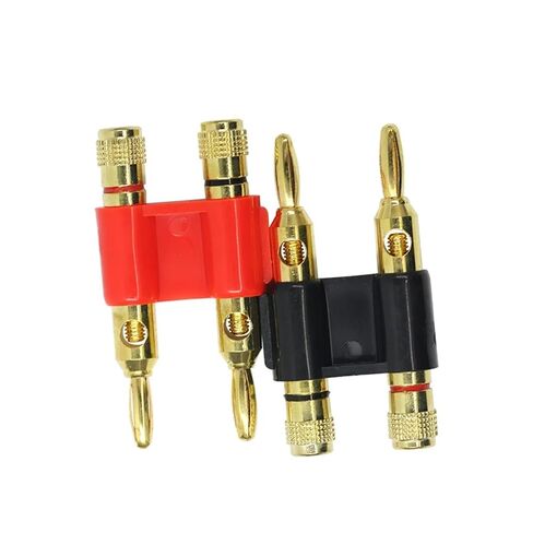 20PCS 4mm Double Banana Plug Test Wire Connector - Solder-Free Lantern Head & Gold Plated Terminal(Red10Pcs Black10Pcs) in Saudi Arabia