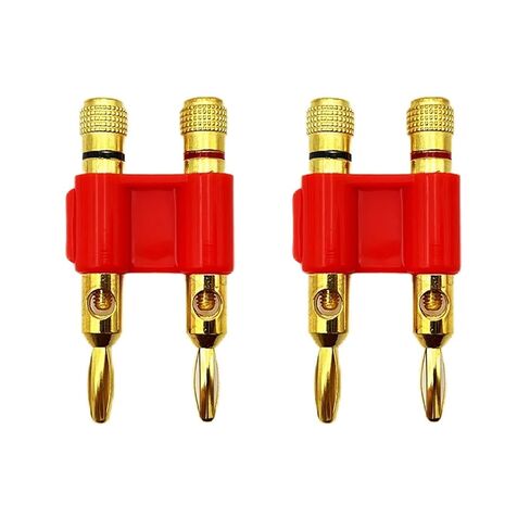 20PCS 4mm Double Banana Plug Test Wire Connector - Solder-Free Lantern Head & Gold Plated Terminal(Red10Pcs Black10Pcs) in Saudi Arabia