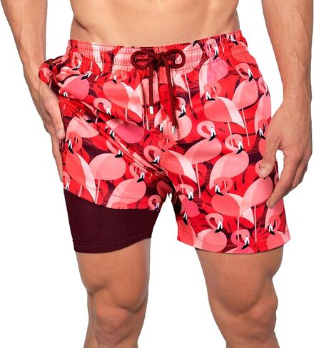Men's Hybrid Swim Trunks with Compression Liner – 6 Inch Inseam in Kuwait
