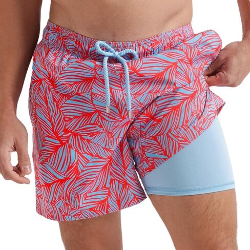 Men's Hybrid Swim Trunks with Compression Liner – 6 Inch Inseam in Kuwait