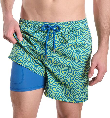 Men's Hybrid Swim Trunks with Compression Liner – 6 Inch Inseam in Kuwait