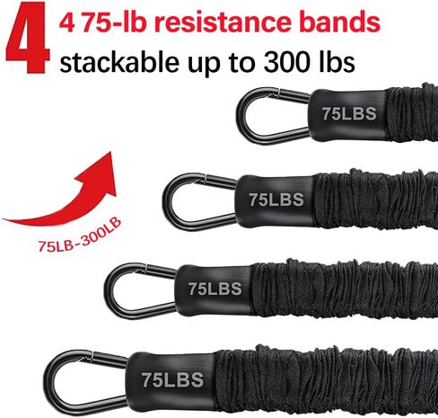 Pull Up Assistance Bands, Heavy Duty Resistance Bands for Pull Up Bar, 75-300lbs Adjustable Assist Bands with 5 Loop Bands & Cooling Towel, Home Gym Fitness for Men Women in Saudi Arabia