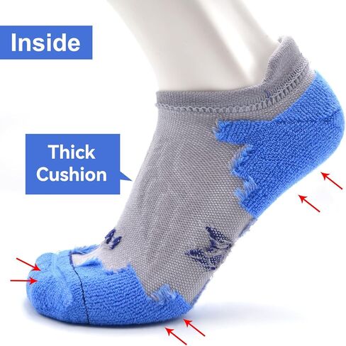Socks Daze Men's Women's Ankle Coolmax Running Walking Socks Low Cut Moisture Wicking Cushioned Athletic Socks 4 Pack in Kuwait