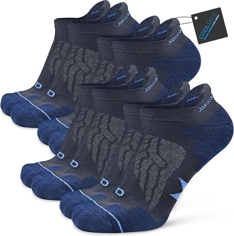 Socks Daze Men's Women's Ankle Coolmax Running Walking Socks Low Cut Moisture Wicking Cushioned Athletic Socks 4 Pack in Kuwait