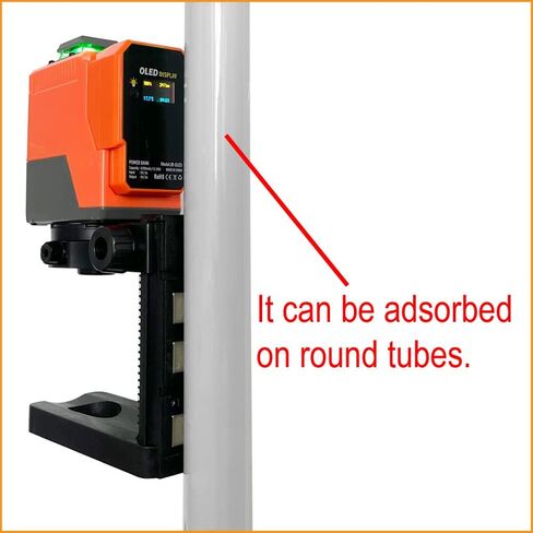 Strong Magnetic L-Bracket Wall Mounted for Laser Level Holder Stand Support with Updated Magnetic Pivoting Base can be Adsorbed on The Tube in Saudi Arabia