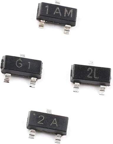 MMBT3904 MMBT3906 MMBT5401 MMBT5551 1AM 2L G1 2A SMD ترانزستور SOT23 100 قطعة (MMBT3906) in Saudi Arabia