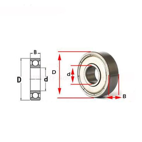 638ZZ 638Z 8 * 28 * 9 Mm Deep Groove Ball Bearing 8x28x9mm 4Pcs in Saudi Arabia