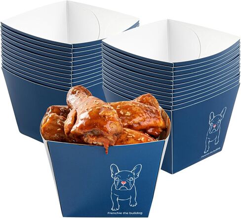علب الوجبات الخفيفة Restaurantware-Bio Tek مقاس 4.3 × 4.3 × 3.2 بوصة، 200 صندوق حلوى مطلي بطبقة من البولي إيثيلين - صندوق قلي فرنسي من الورق الوردي والأبيض، قوي، يمكن التخلص منه، مفتوح من الأعلى، تصميم مخطط in Saudi Arabia