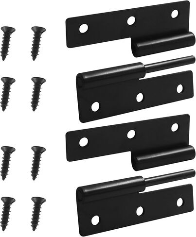 2 Pack 2.5 Inch Black Lift Off Hinge Heavy Duty H-Shaped Hinge Repair Hardware Butt Hinges Left Handed Slip Joint Flag Hinges for Indoor DIY Projects in Saudi Arabia