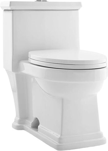 Swiss Madison Well Made Forever Swiss Madison SM-1T113 Voltaire One Piece Elongated Toilet Dual Flush 0.8/1.28 GPF, White in Saudi Arabia