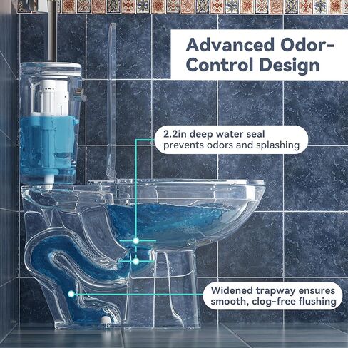 SUPERFLO Elongated Toilet with Sink, Faucet Toilets with Rough in 12 Inch & 1.28 GPF Single Flush, Modern Tall Toilet for Small Bathrooms (Include Faucet) in Saudi Arabia