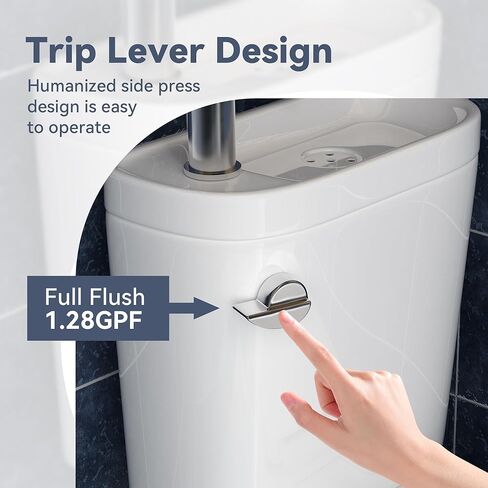 SUPERFLO Elongated Toilet with Sink, Faucet Toilets with Rough in 12 Inch & 1.28 GPF Single Flush, Modern Tall Toilet for Small Bathrooms (Include Faucet) in Saudi Arabia