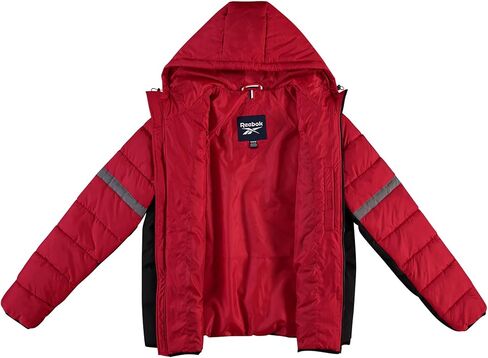 Reebok Mens Winter Jacket - Water Resistant Heavy Puffer Coat with Hood - Quilted Insulated Warm Winter Coat for Men in Saudi Arabia