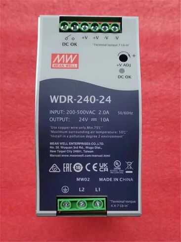 WDR-240-24 240 واط مخرج واحد مصدر طاقة السكك الحديدية الصناعية DIN WDR-240 24V 10A in Saudi Arabia