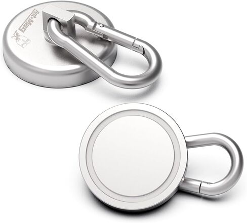 Ant Mag Magnet Hooks Heavy Duty 160LBS Neodymium Magnet with Swivel Carabiner Snap Hook for Indoor/Outdoor Hanging Bag Kitchen Garage Cruise Ship (2 Pack) in Saudi Arabia
