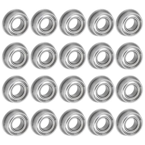 uxcell MF84ZZ Flanged Ball Bearing 4x8x3mm Double Shielded Chrome Steel Flange Bearings, 20pcs in Saudi Arabia
