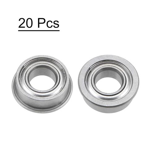 uxcell MF84ZZ Flanged Ball Bearing 4x8x3mm Double Shielded Chrome Steel Flange Bearings, 20pcs in Saudi Arabia