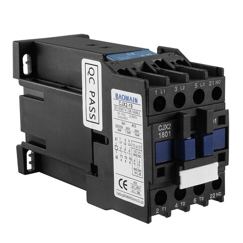 Baomain 3-Pole DC Contactor CJX2-1801 24VDC Coil, 3NO+1NC Auxiliary, 660V 3-Phase, DIN Rail Mount in Saudi Arabia