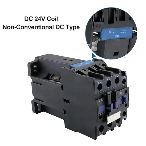 Baomain 3-Pole DC Contactor CJX2-1801 24VDC Coil, 3NO+1NC Auxiliary, 660V 3-Phase, DIN Rail Mount in Saudi Arabia
