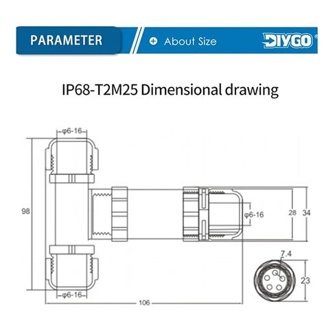 M25 T-Type 6-16mm Cable Wire Connector 5 Pin Screw Terminal Block Tee 1Pcs in Saudi Arabia
