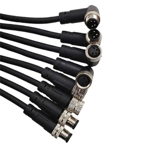 2 Meters M8 Sensor Connector Male&Female 3Pin 4Pin 2m PVC Line A Code 1Pcs(3P Female Straight) in Saudi Arabia