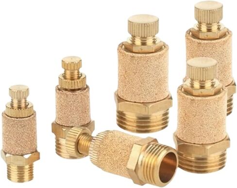 10/20 قطعة كاتم صوت خنق هوائي G1/8 G1/4 G3/8 G1/2 G3/4 G1 كاتم صوت قابل للتعديل BESL-01 BESL-02 BESL-03 BESL-04(BESL-04,20PCS) in Saudi Arabia
