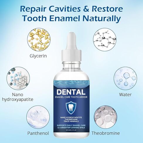 Cavity Healing Tooth Armor Liquid-Transparent Enamel Strengthening Formula with Hydroxyapatite, Enamel Support, Gum Health 2PCS，Q-ychiyanghuye2pc-01 in Saudi Arabia