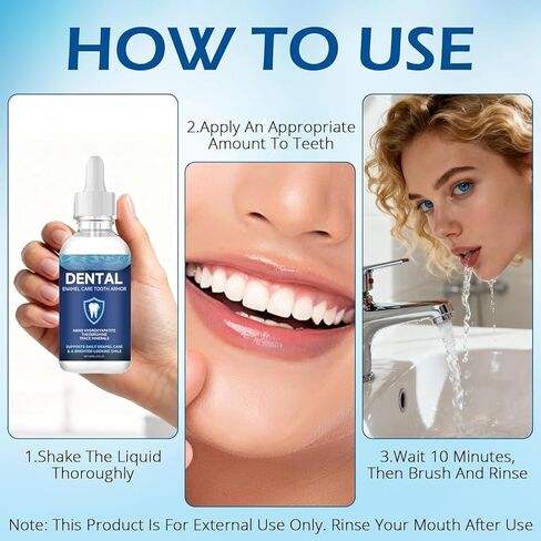 Cavity Healing Tooth Armor Liquid-Transparent Enamel Strengthening Formula with Hydroxyapatite, Enamel Support, Gum Health 2PCS，Q-ychiyanghuye2pc-01 in Saudi Arabia
