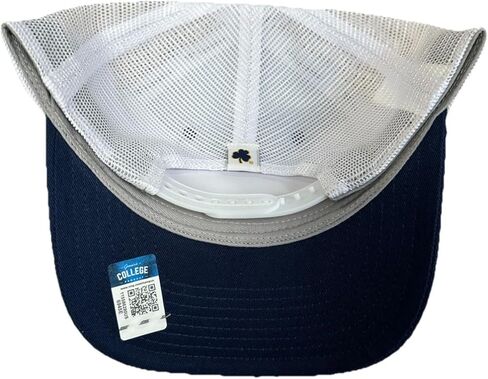 Notre Dame Fighting Irish Navy Blue Baseline Trucker Snapback Adjustable Hat in Saudi Arabia