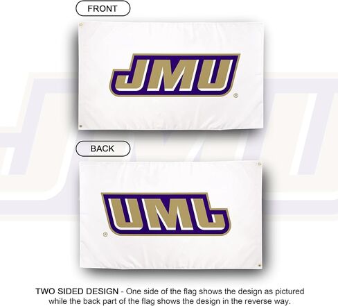 علم جامعة صبار الصحراء جيمس ماديسون - لافتة Dukes JMU مقاس 3 × 5 أقدام، عرض قماشي متين للاستخدام الداخلي والخارجي (النمط F) in Saudi Arabia