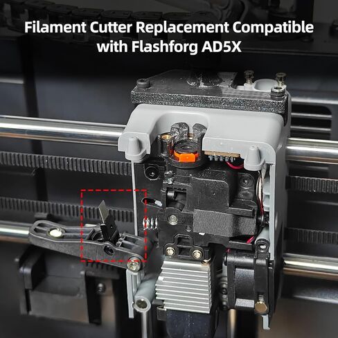 Filament Cutter Replacement Kit(2Pcs) Compatible with Flashforge AD5X: Print Head Scraper Module for Cut Consumable to Less Extruder Hotend Nozzle Clogging in Saudi Arabia