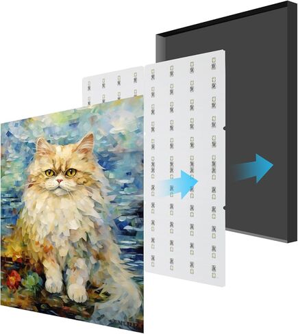 LED Backlight Board for Bambulab, 3D Printer Accessories Replacement Bambu Lab LED Back Light Board Kit with Connection Cable for Lithophane Photo Model DIY Printing Supplies in Saudi Arabia