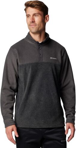 Columbia Mens Steens Mountain Half Snap Fleece Jacket, Charcoal Heather/Shark, Medium in Kuwait