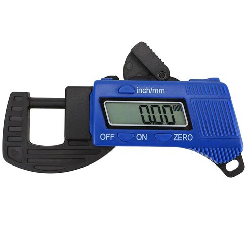 Digital Thickness Gauge Micrometer 0-12.7mm Portable Measuring Tool with Display, Inch/Metric Calipers for Mechanics and Machinist Micrometer (No Battery Included) in Saudi Arabia