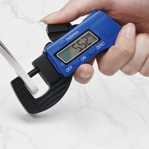 Digital Thickness Gauge Micrometer 0-12.7mm Portable Measuring Tool with Display, Inch/Metric Calipers for Mechanics and Machinist Micrometer (No Battery Included) in Saudi Arabia