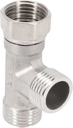 G1/2 3 Way T-Adapter Bathroom Shower Faucet Water Splitter Toilet Shower Valve Spray Nozzle Converter Stainless Steel in Saudi Arabia