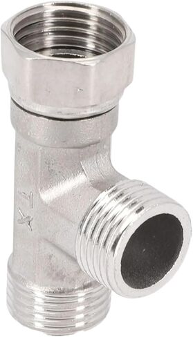 G1/2 3 Way T-Adapter Bathroom Shower Faucet Water Splitter Toilet Shower Valve Spray Nozzle Converter Stainless Steel in Saudi Arabia