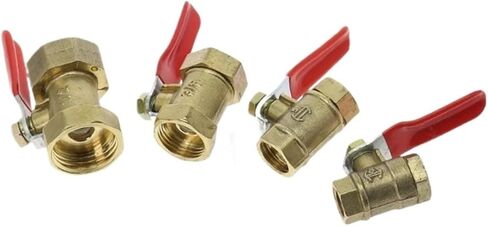 1Pc Female Thread Pneumatic Mini Ball Valve Brass Connector Joint, Copper Fitting Coupler Adapter, Water and Air 1/4 3/8 1/2 BSP(1/8") in Saudi Arabia