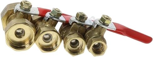 1Pc Female Thread Pneumatic Mini Ball Valve Brass Connector Joint, Copper Fitting Coupler Adapter, Water and Air 1/4 3/8 1/2 BSP(1/8") in Saudi Arabia