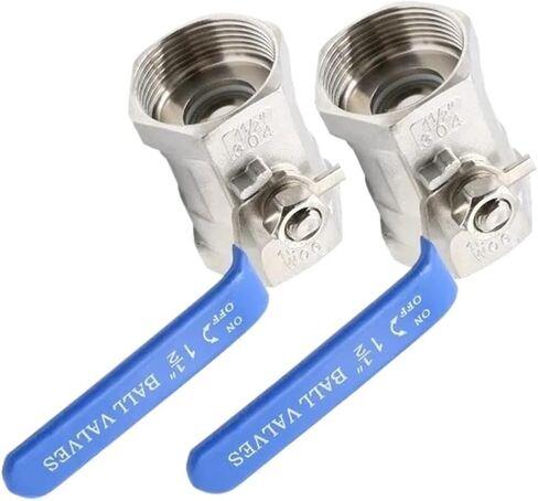 1PCS Stainless Steel BallValve Ball Valve 1/4" 3/8" 1/2" 3/4" 1" 1-1/4" 1-1/2" Female BSP Valve with Vinyl Handle Thread Valves(DN8) in Saudi Arabia
