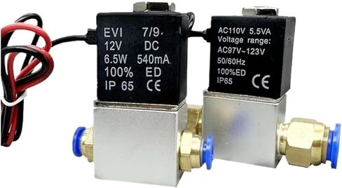 2 Way Normally Closed Solenoid Valve With Pneumatic quick connector 12V 24V 110V 220V 1/4" Pneumatic Valves For CNC Air Gas Hot(NORMALLY CLOSED 24V_6MM QUICK CONNECTOR) in Saudi Arabia