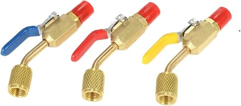 3PCS Color Coded R410A R134A Shut Valves for AC HVAC Refrigeration Charging Hoses in Saudi Arabia