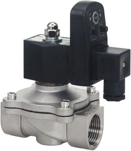 Normally Closed Electric Solenoid Valve With Timer Stainless Steel Female Thread 1/2 3/4 1 2 Inch Switch Water Valves 220V 24V 1Pcs(EPDM-SEAL_24VDC) in Saudi Arabia