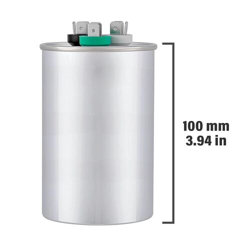 70/7.5uF 70+7.5MFD AC Capacitor 70 7.5 uF MFD 70/7.5MFD 370V or 440V CBB65B Round Dual Run Start A/C Capacitors ±6% 370V/440VAC for Air Conditioner in Kuwait