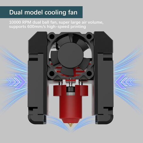إطار Armor V3.5 متكامل بالكامل باستخدام الحاسب الآلي المعدني بدرجة حرارة عالية 300 درجة مئوية وتدفق عالي 600 مم/ثانية مجموعة نهاية ساخنة للطباعة عالية السرعة مع 3 مراوح ترقية لـ Ender 3/Ender 3 V2/Ender 3 pro/Ender 3 neo in Kuwait