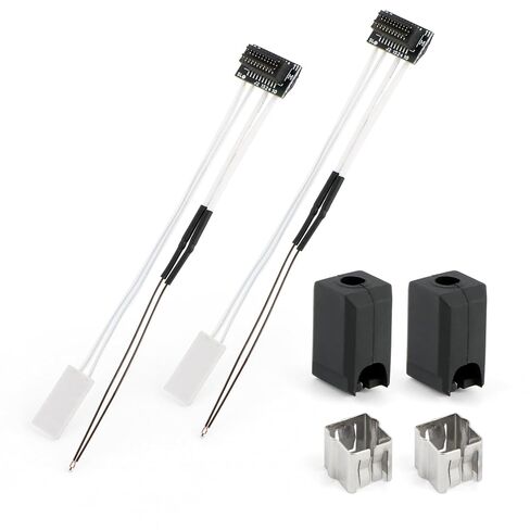 2 Pack Ceramic Heater and Thermistor for Bambu Lab P1P/P1S,3D Printer P1P/P1S Accessories, 24V 48W Ceramic Heater Cartridge, 300°C High Temp Sensor with Fixing Clip and Silicone Sock Conductive in Saudi Arabia