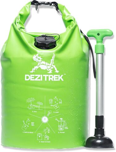 One Hand Wash Bag and Plunger Set - Off Grid Washing Machine Non Electric for Camping Travel | Eco Friendly Portable Manual Clothes in Kuwait