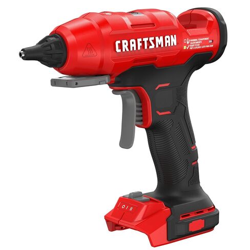 مسدس الغراء الساخن V20 من CRAFTSMAN بالحجم الكامل، مجموعة مسدس الغراء اللاسلكي والعصي مع ضوء LED، وفوهات ومفتاح ربط قابلين للتبديل، وصينية غمس قابلة للسحب، تسخين سريع، وقت تشغيل طويل، أداة فقط (CMGL200B) in Kuwait